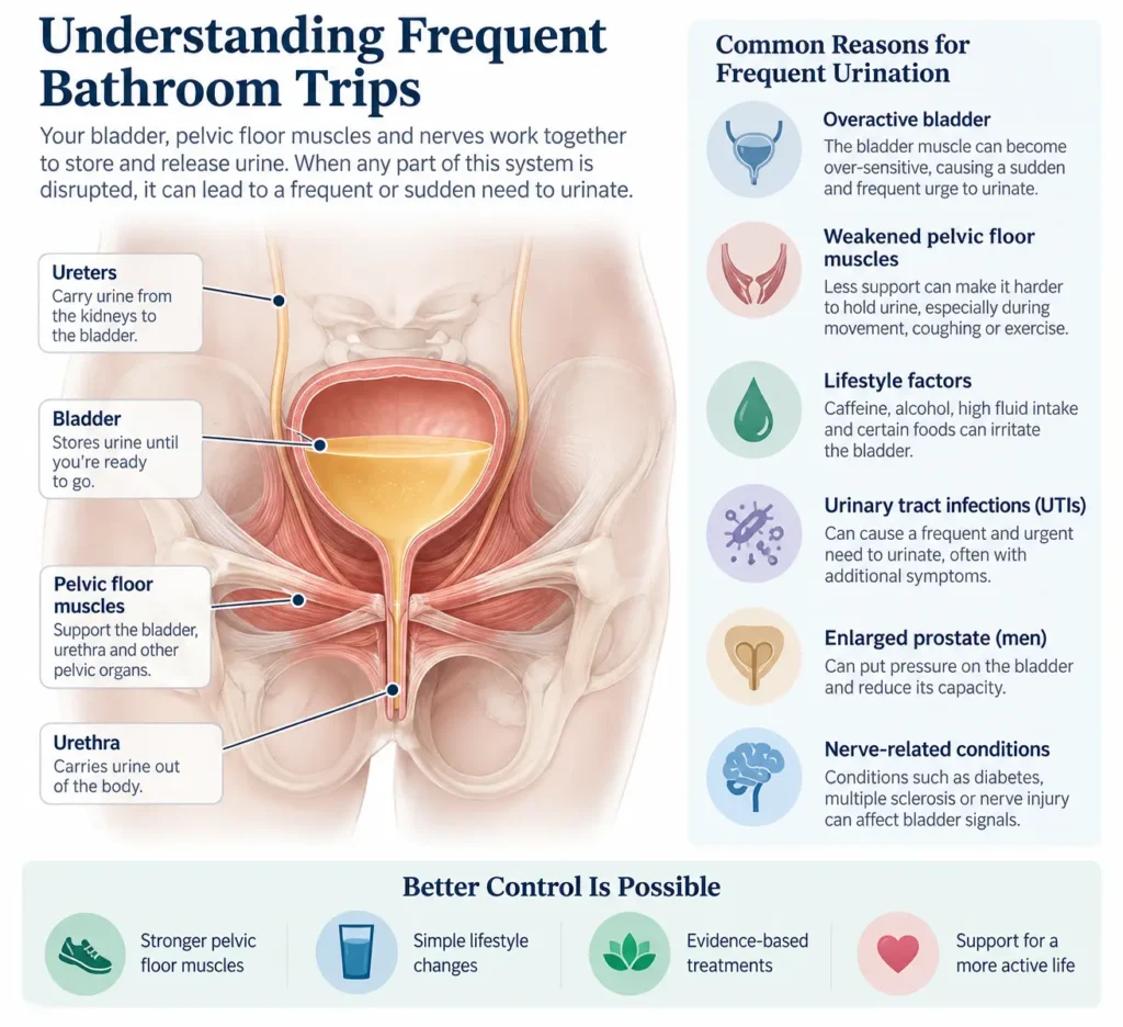 urinary incontinence symptoms and treatment options guide detailed infographics by incontinence direct York